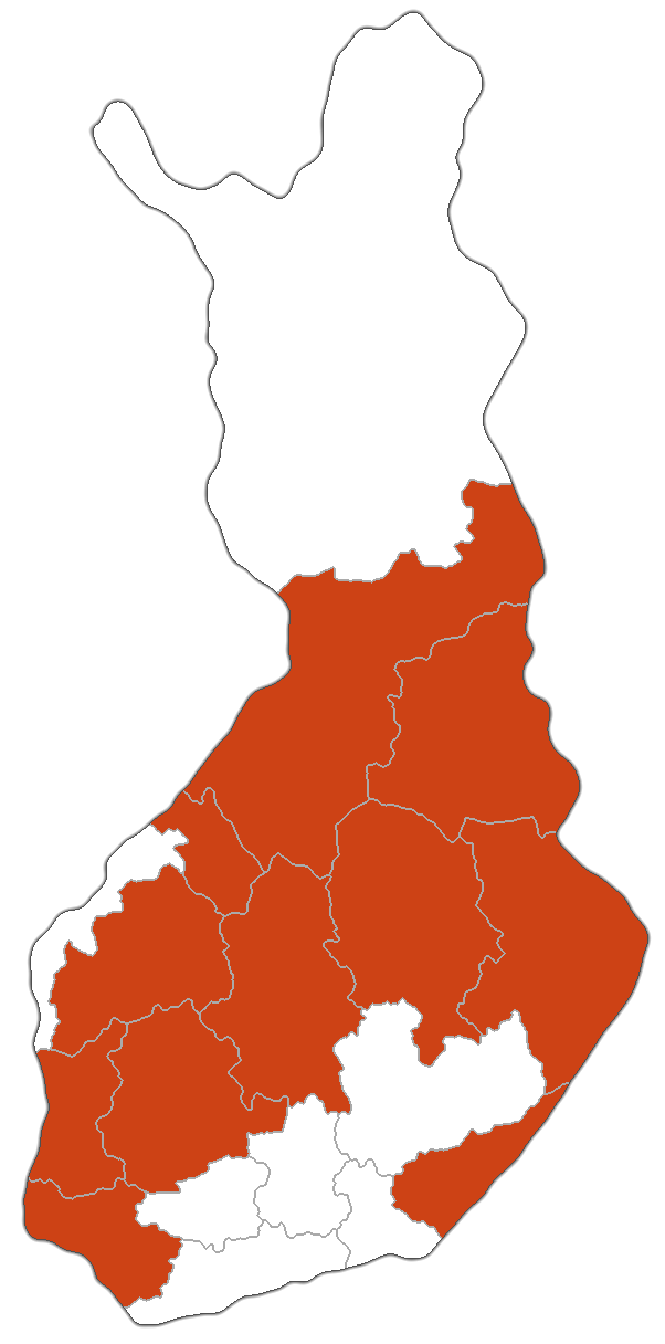 Konnektion Kela-palvelualueet